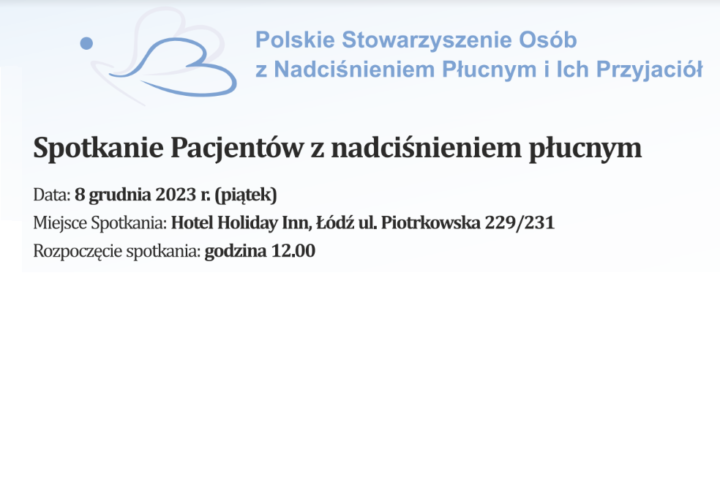 Spotkanie Pacjentów z nadciśnieniem płucnym